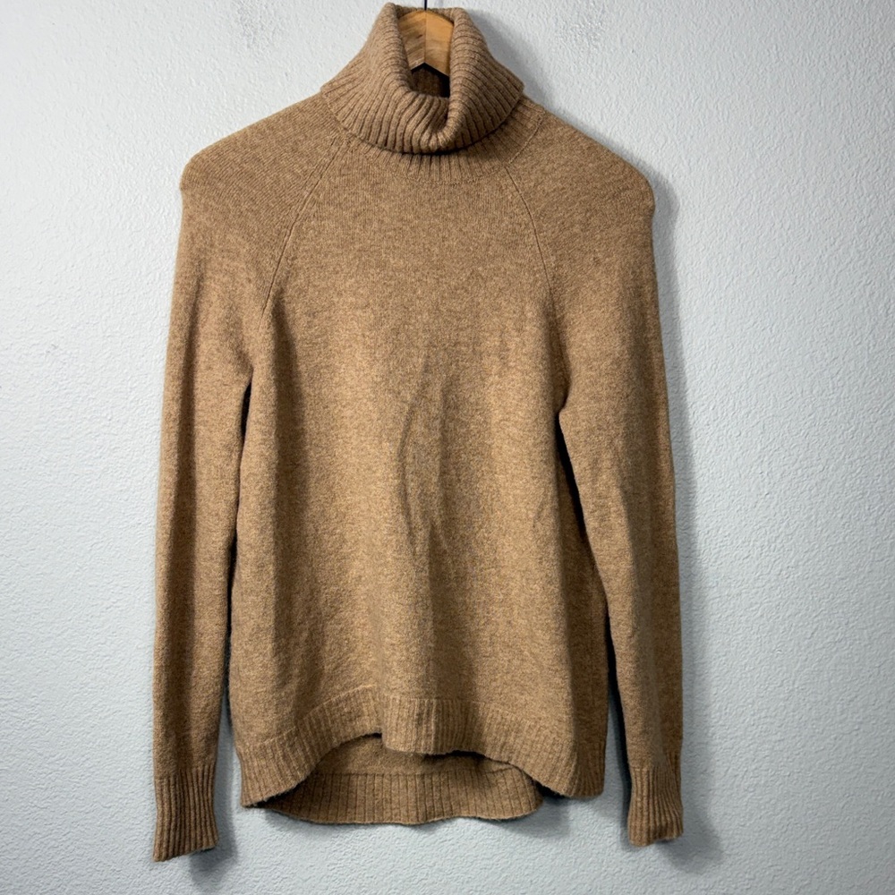 J.Crew‎ Women's Cozy Tan Turtleneck Sweater